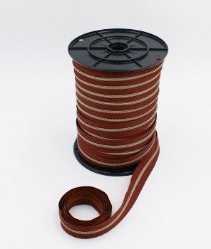 Preview: Endlosreißverschluss metallisiert rehbraun/messing-antik (1m)